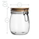 image 3 of Argon Tableware Wooden Clip Lid Storage Jars - 750ml - Clear Seal - Pack of 3