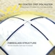 image 3 of Outsunny Outdoor Gazebo Event Dome Shelter Party Tent for Garden Cream and Blue