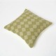 image 5 of Homescapes Lima Handwoven Textured Green Cushion - 45 x 45 cm Green