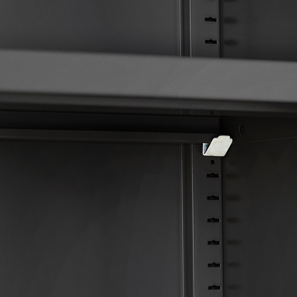 image 1 of Filing Cabinet Set - 5 height-adjustable shelves, lockable doors | Black | black | 40 x 90 x 180 cm | 2