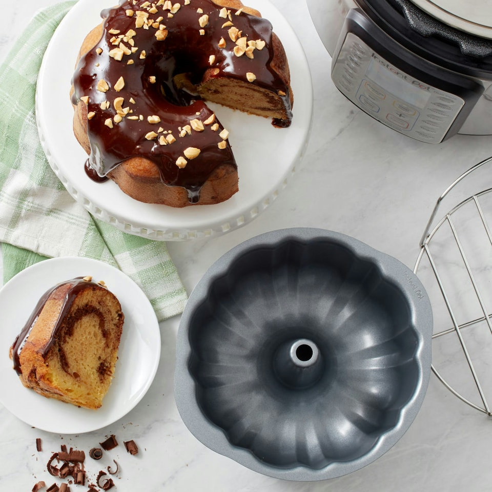 image 1 of Instant Pot Fluted Cake Pan Grey 1.2L