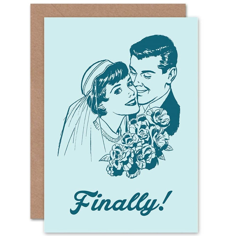 image 1 of Finally a Wedding Couple Wedding Card