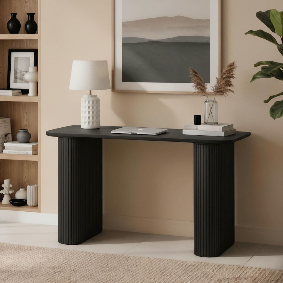 image 1 of Monroe Wooden Compact Desk Computer PC Laptop Table Workstation Office