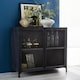 image 2 of Maren Dark Metal  2 Door Small Sideboard Black