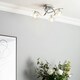 image 2 of BHS Bella 3 Light Flush Ceiling Light, Chrome
