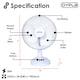 image 4 of 12 Inch Oscillating White Desk Top Fan