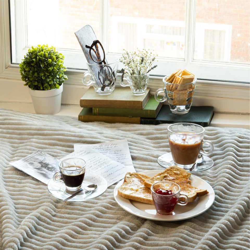 image 1 of Bormioli Rocco Bar Glass Cappuccino Saucers - 14cm - Pack of 6 | Clear | Clear