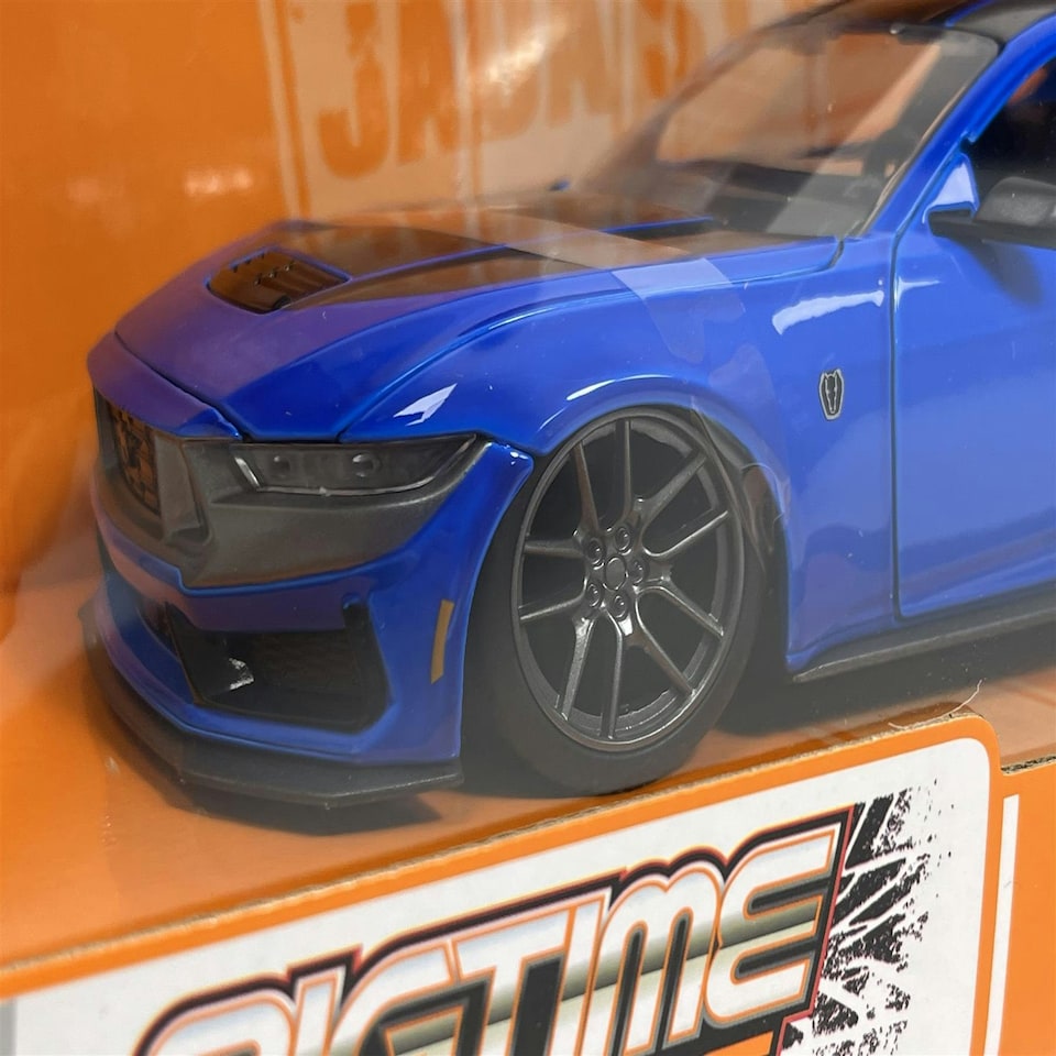 image 1 of 2024 Ford Mustang Dark Horse Blue Bigtime Muscle 1:24 Scale Jada 35276