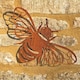 image 1 of Folded Wings Bee Garden Art - W39.4 x H25.4 cm - Bare Metal/Ready to Rust