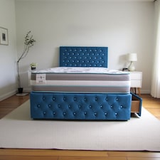 Delaware Plush Bed With Mattress, 2 Drawers Same Side & Headboard