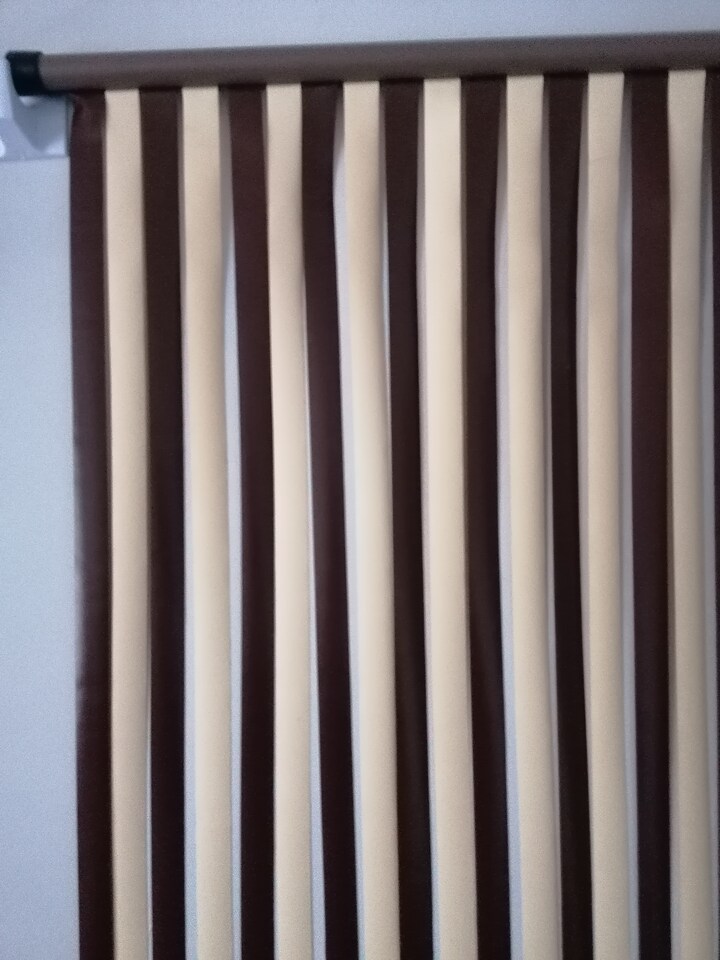 image 1 of Heavy Duty Bug Blind,Fly Blind,Strip Blind, Door Blind-COFFEE & CREAM (80cm wide-UK Standard door size)