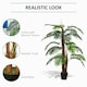 image 5 of Outsunny 120cm/4FT Artificial Palm Tree Decorative Plant w/19 Leaves Pot