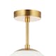 image 3 of Traditional Glass Globe IP44 Bathroom Ceiling Light Fixture in Brushed Gold | Gold | Gold | 1