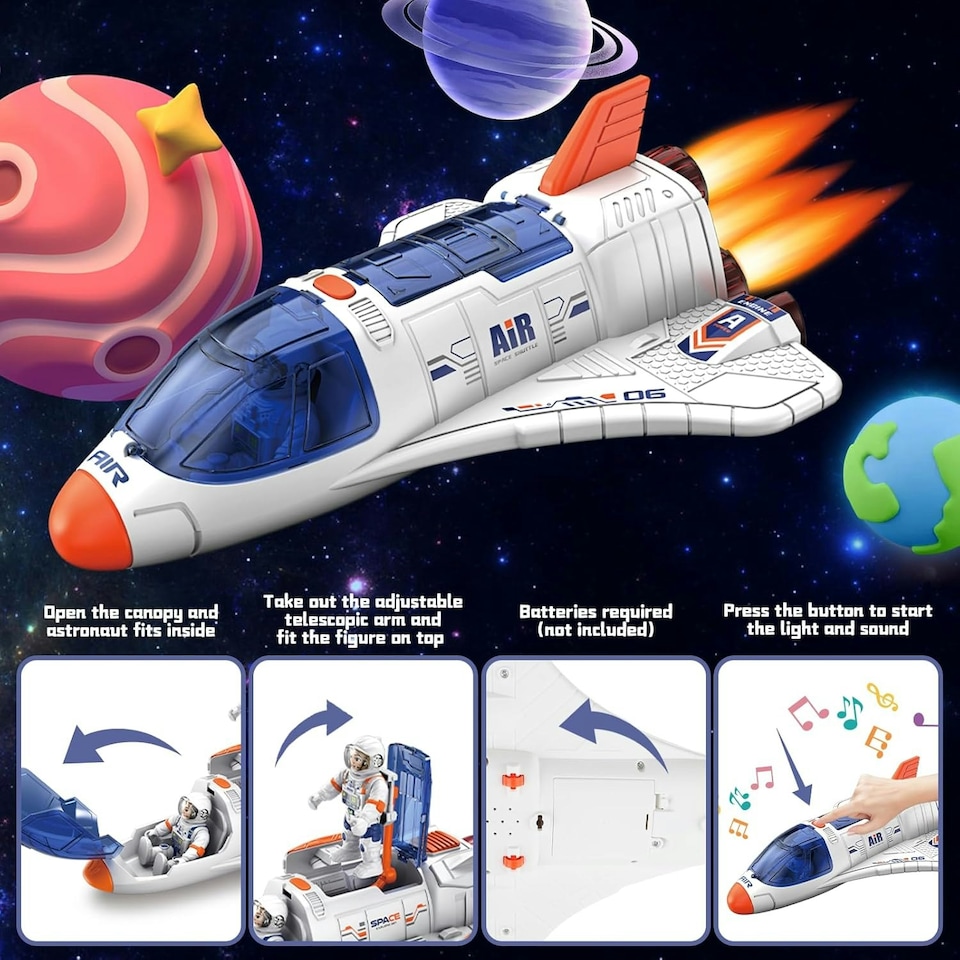 image 1 of Creative Space Adventure Toys for Kids WITH STEAM EFFECT
