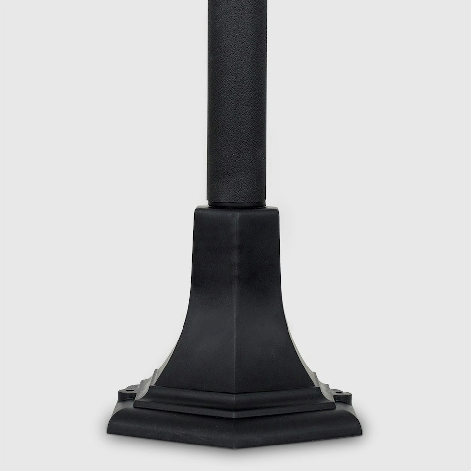 image 1 of ValueLights Black Outdoor Bollard Light with 6W Warm White Bulb Black