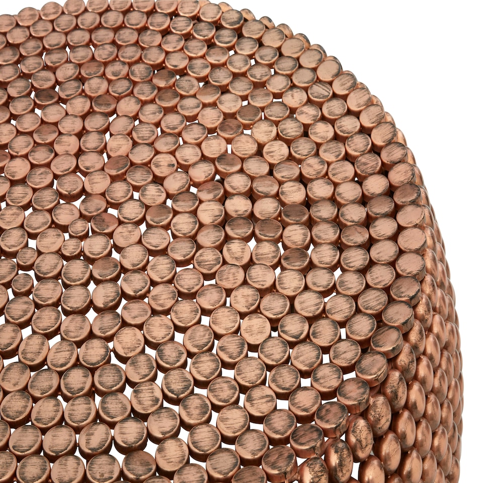 image 1 of Interiors by Premier Beaded Iron Copper Coffee Table Gold