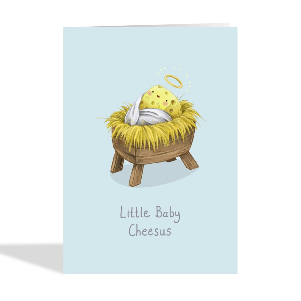 image 1 of Cute Little Baby Cheesus Christmas Card