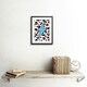 image 2 of Leopard Coral Blue Strong Reverse Black 9x7" Black Framed Wall Art Print