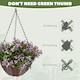 image 4 of HOMCOM Artificial Flowers in Basket Set of 2 with 75 Leaves and 15 Flowers | Purple | Purple