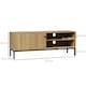 image 7 of HOMCOM TV Stand Cabinet with Sliding Door for Living Room Natural
