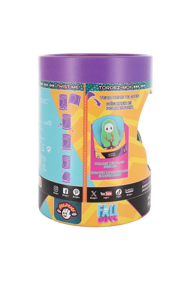 image 1 of Cable Guys Holdems Fall Guys Hot Rod Flames Mini Phone Stand and Device Holder