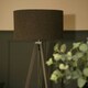 image 1 of ValueLights Barbro Grey Tripod Floor Lamp Drum Shade & Bulb