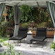 image 10 of Outsunny Folding Sun Loungers Set of 2, Reclining Sun Bed, Black 