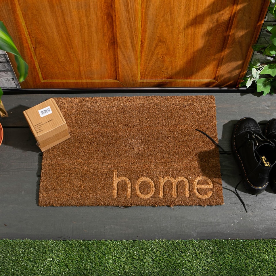 image 1 of Nicola Spring Coir Door Mat - 60 x 40cm - Embossed Home