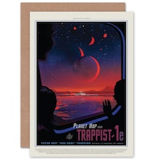 Trappist-1E Planet Hop Space Tours Travel NASA Card