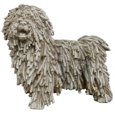 Gifts Direct 2 U Beige Resin Dreadlock Dog Figurine Ornament Brown