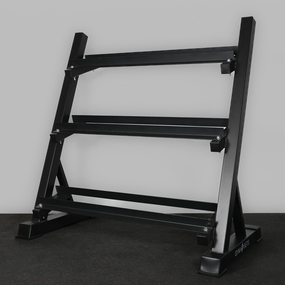 image 1 of GYM SETS 3Tier Dumbbell Storage Rack- (1 Rack | 25-35kg | 25 / 27.5 / 30 / 32.5 / 35kg / Commercial Bench | +£120)