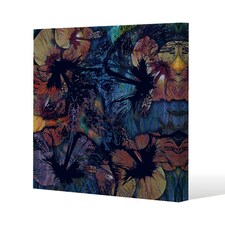Grunge Flower Print (Canvas Print) 77 x 77 x 4cm