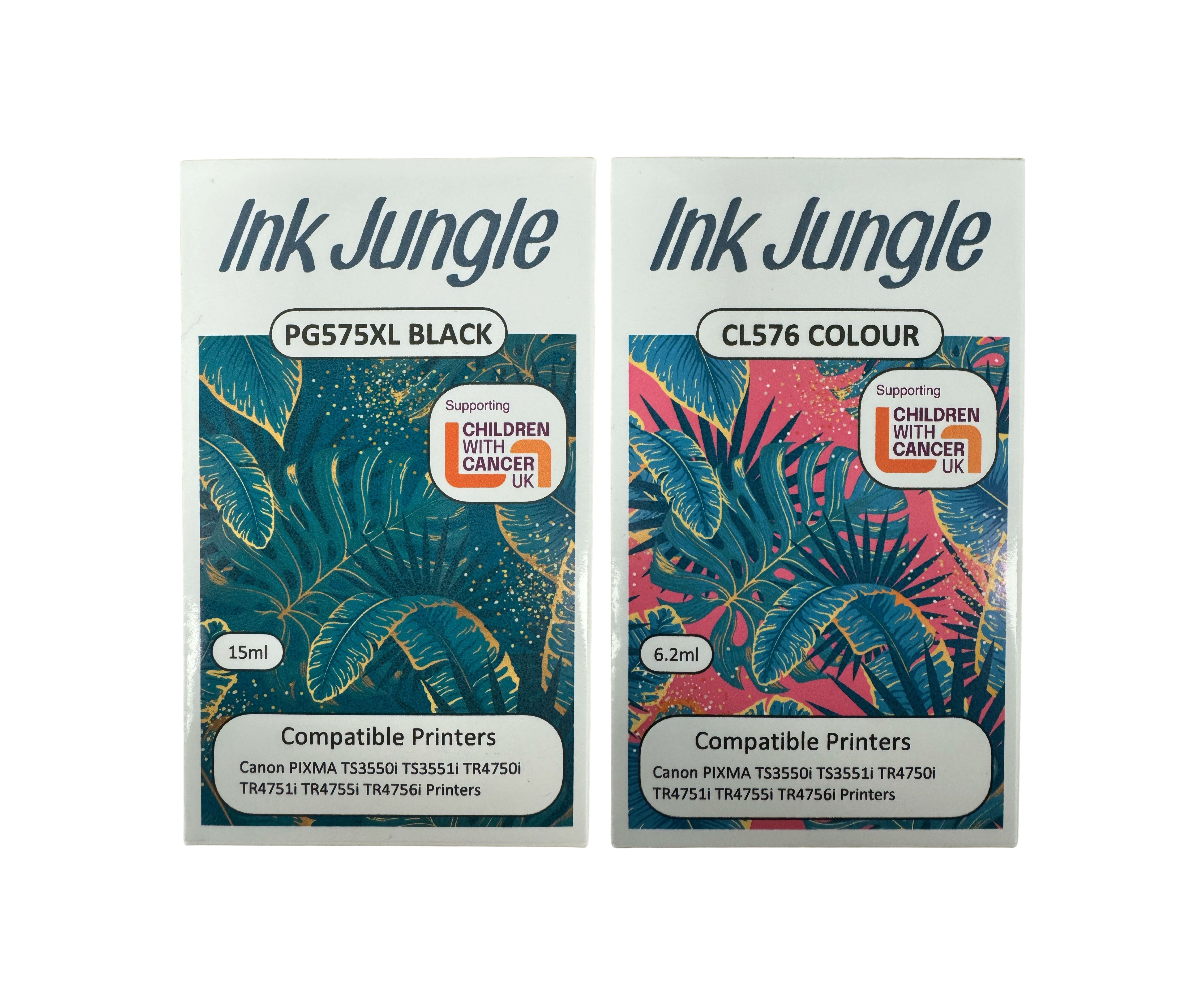 Tusco Ink Ink Jungle PG575XL Black & CL576 Colour Refilled Ink Cartridge ...