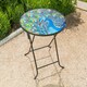 image 2 of Glass Peacock Garden Table