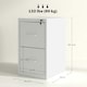 image 3 of HOMCOM 2 Drawer Filing Cabinet Steel File Cabinet for A4 Letter Size Cream