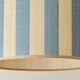 image 5 of ValueLights Lori Blue Stripe Bamboo Drum Ceiling Lamp Shade Blue