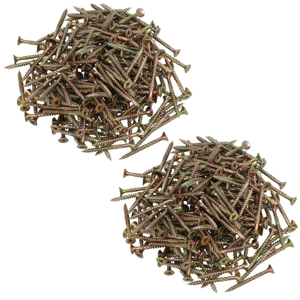 image 1 of Countersunk Wood Screws 5.0 x 50mm Serrated Edge Prevent Splitting PZ2 400pc