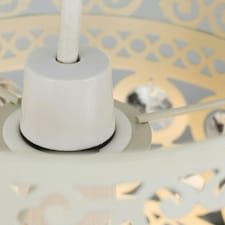 ValueLights Moroccan Shabby Chic White Ceiling Pendant Shade
