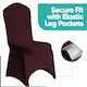 image 8 of Chair Cover Spandex Polyester Stretch Fabric Dining Slipcovers - 10pcs