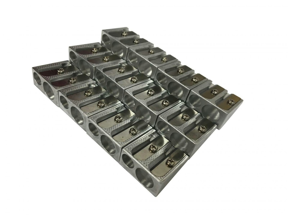 image 1 of Pack of 60 Janrax Two Hole Metal Pencil Sharpeners