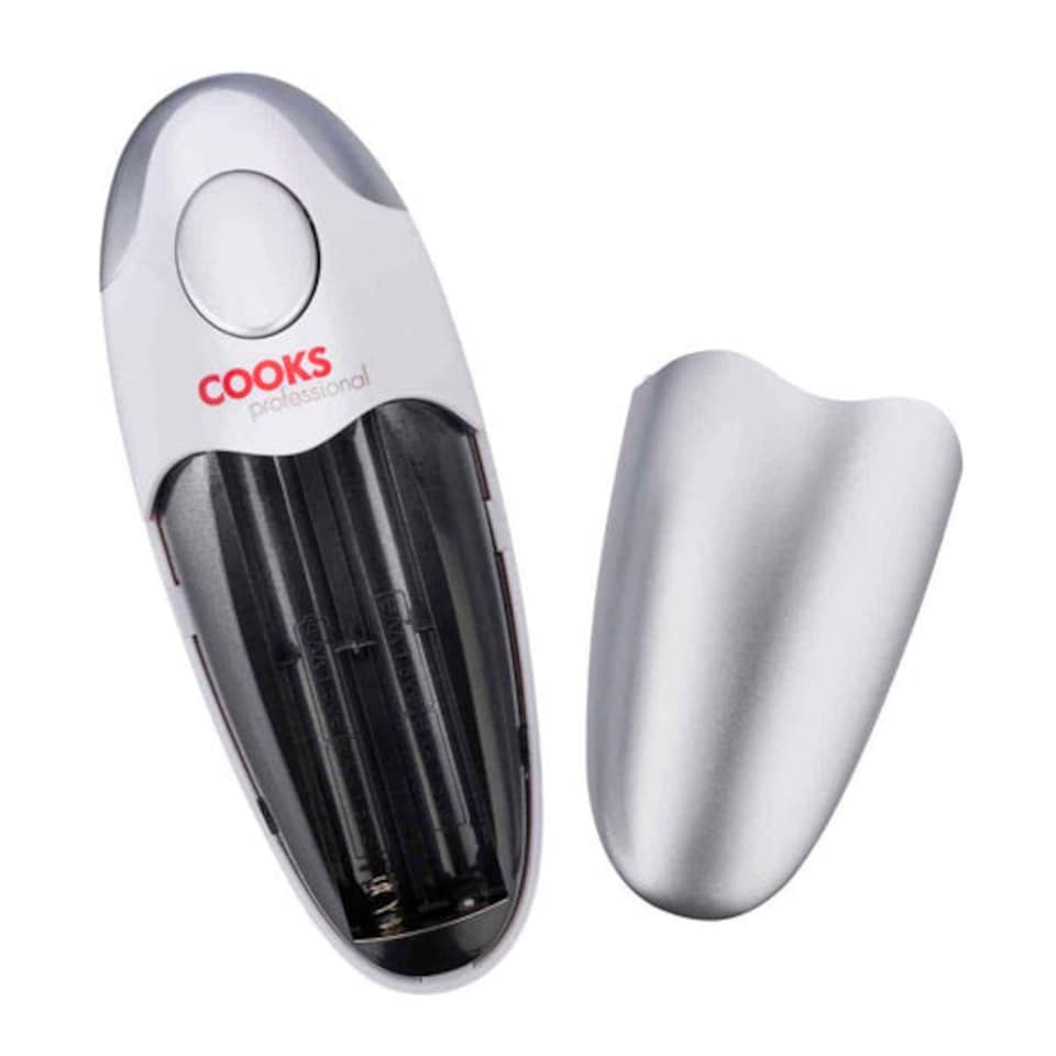 image 1 of Cooks Professional Automatic Can Opener with Simple One Touch Operation | Silver | Silver & White