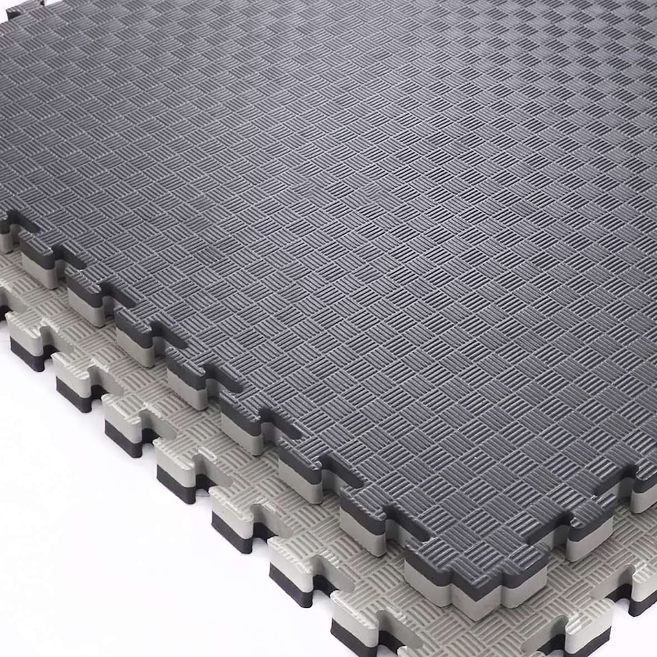 image 1 of 40mm Premium Reversible EVA Tatami Foam Mats | Black | Pack of 24
