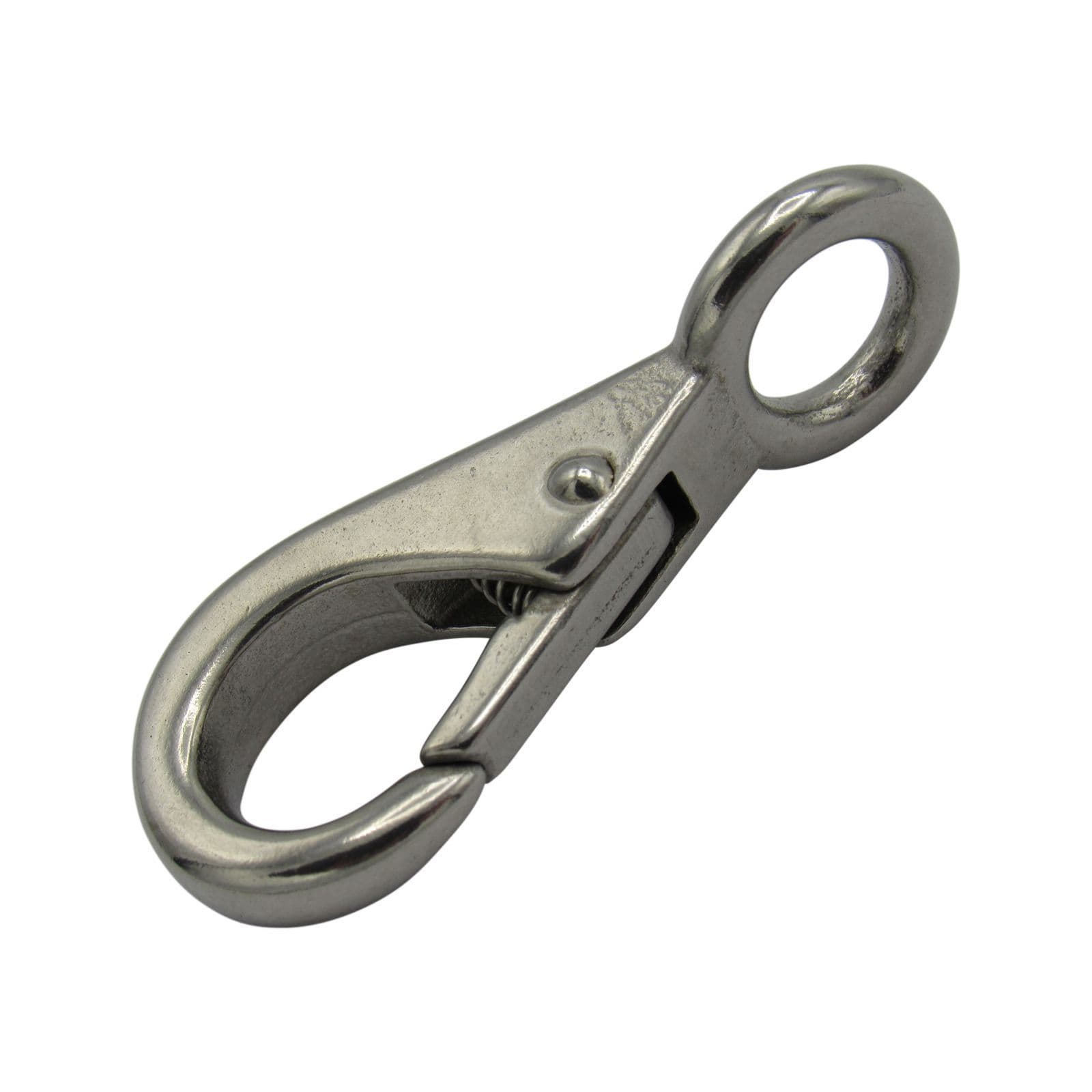 Quick Release Snap Hook with Fixed Eye Size 2 (83MM Stainless Steel Boat Shackle Attachment)
