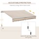 image 5 of Outsunny Manual Retractable Awning Garden Shelter Canopy 3 x 2m Beige 