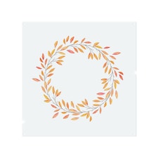 Autumn Reath Splash Back | White