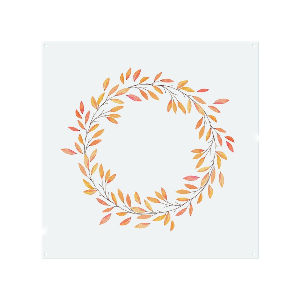 image 1 of Autumn Reath Splash Back | White