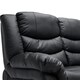 image 6 of Seattle 3 Seater Manual High Back Bonded Leather Recliner Sofa (Black)