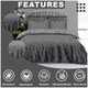 image 5 of Ryder Printed Duvet Cover Set Reversible Polycotton Beddings Grey | Double