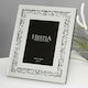 image 2 of Hestia Mirror Glass with Crystal Egde Photo Frame 5" x 7" Silver | One Size