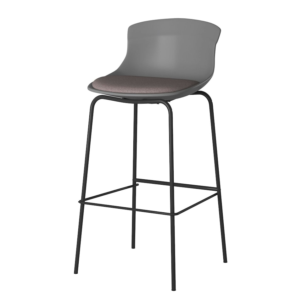 image 1 of Helena Barstool with Footrest in White